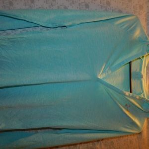 blue under armour shirt long sleeved with hood